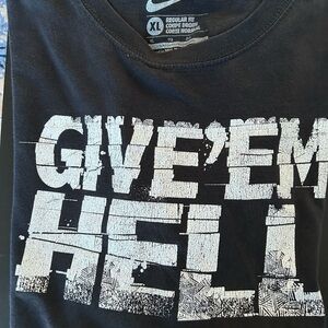 T Shirt Nike Give Em Hell  Black  XLg